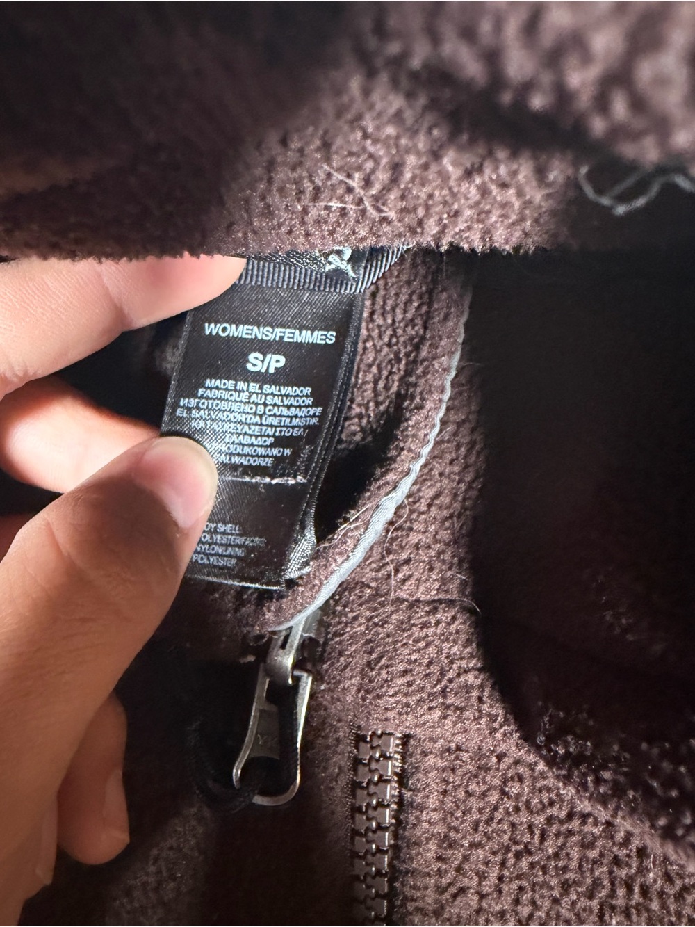 The North Face Dark Brown Fleece Zip Jacket - Picture 4 of 8